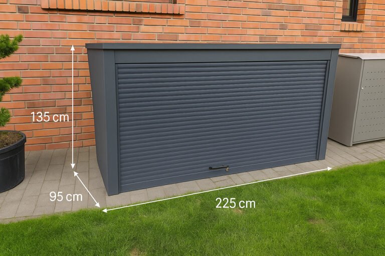 Detailansicht der stabilen Konstruktion aus pulverbeschichtetem Stahl