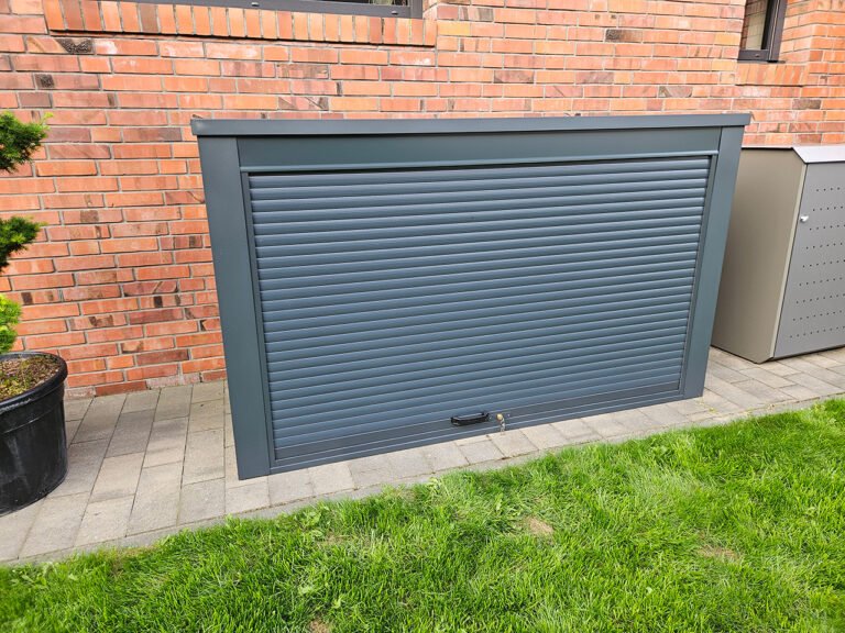 Gartenbox als Fahrradgarage im Garten